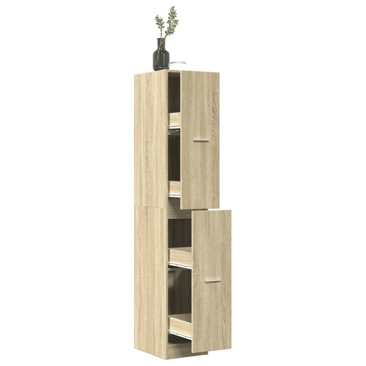 Apothekerskast 30x41x174,5 cm bewerkt hout sonoma eikenkleurig is nu te koop bij PeponiXL, paradijselijk wonen!