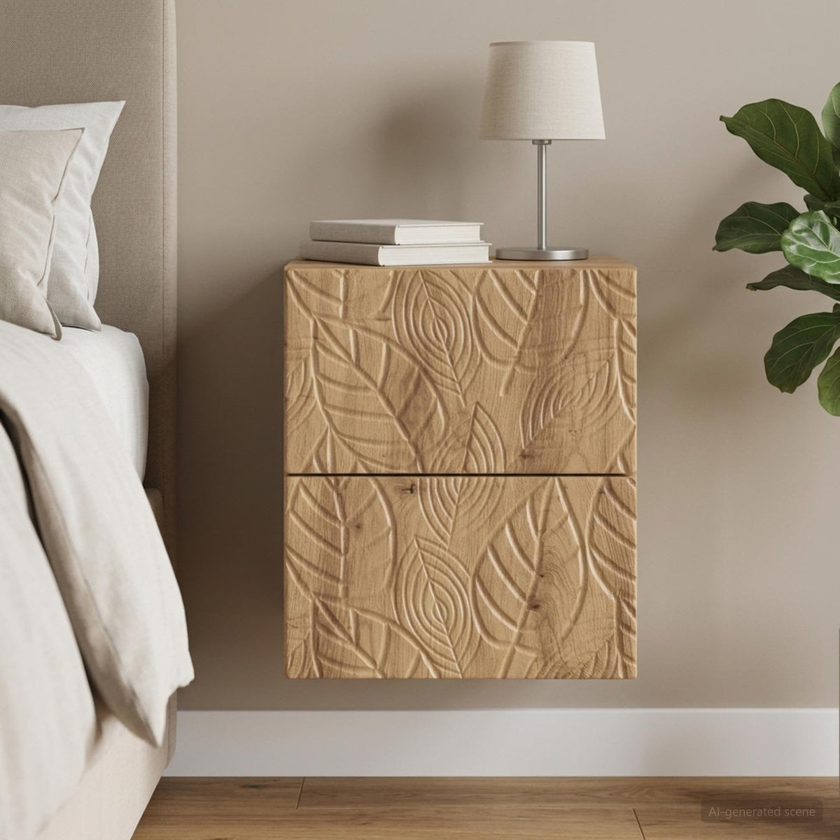 Wandbeugel Bedkast Artisanaal eiken 34,5 x 33 x 40 cm is nu te koop bij PeponiXL, paradijselijk wonen!