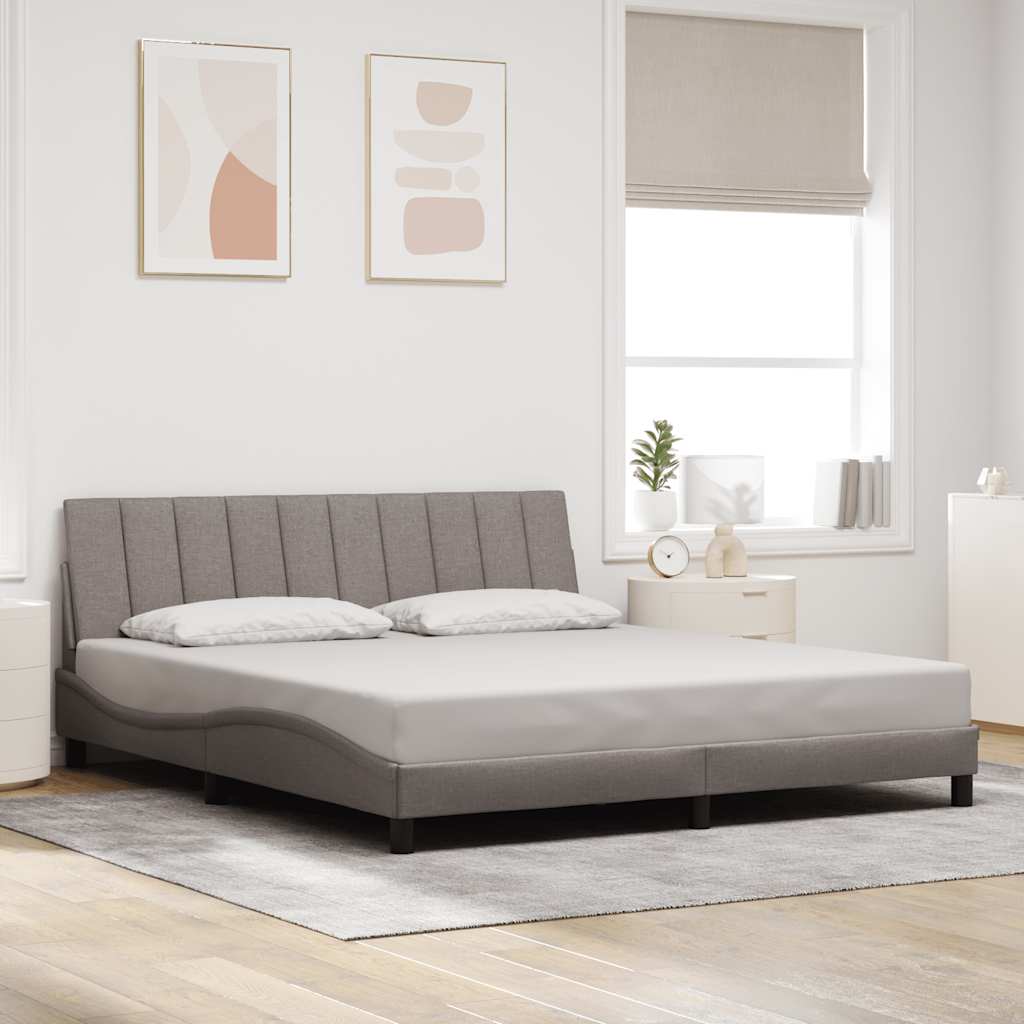 Bedframe zonder matras "Hanko" stof taupe 180x200 cm is nu te koop bij PeponiXL, paradijselijk wonen!