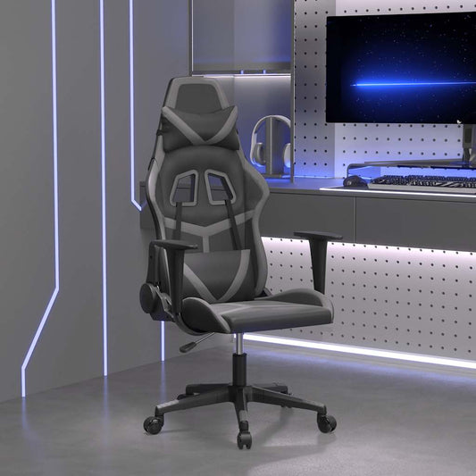 Massage gamestoel kunstleer zwart en grijs is nu te koop bij PeponiXL, paradijselijk wonen!