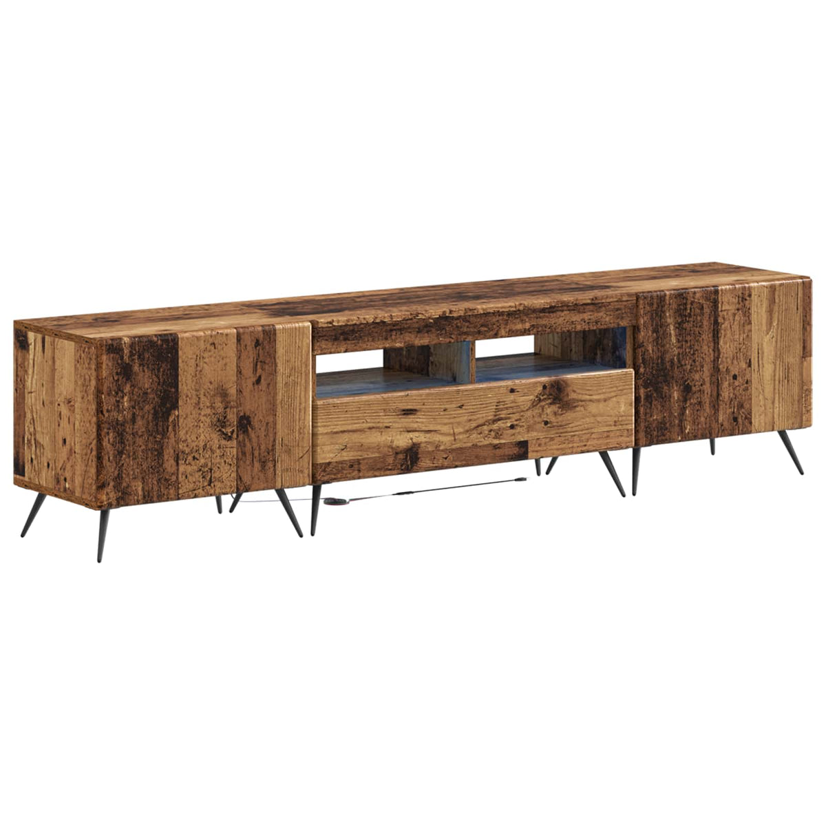 5-delige LED TV-kast Oud hout Bewerkt hout is nu te koop bij PeponiXL, paradijselijk wonen!