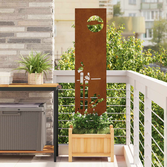 Tuin Privacy Screen Fretwerk Roestig 32 x 140 cm Cortenstaal is nu te koop bij PeponiXL, paradijselijk wonen!