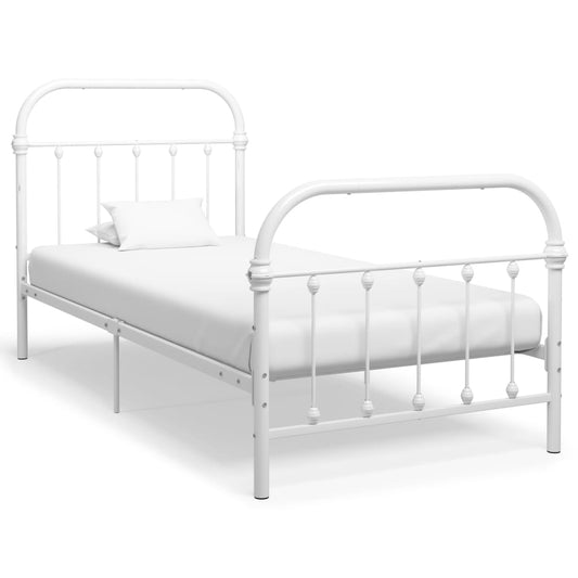Bedframe metaal wit 90x200 cm is nu te koop bij PeponiXL, paradijselijk wonen!