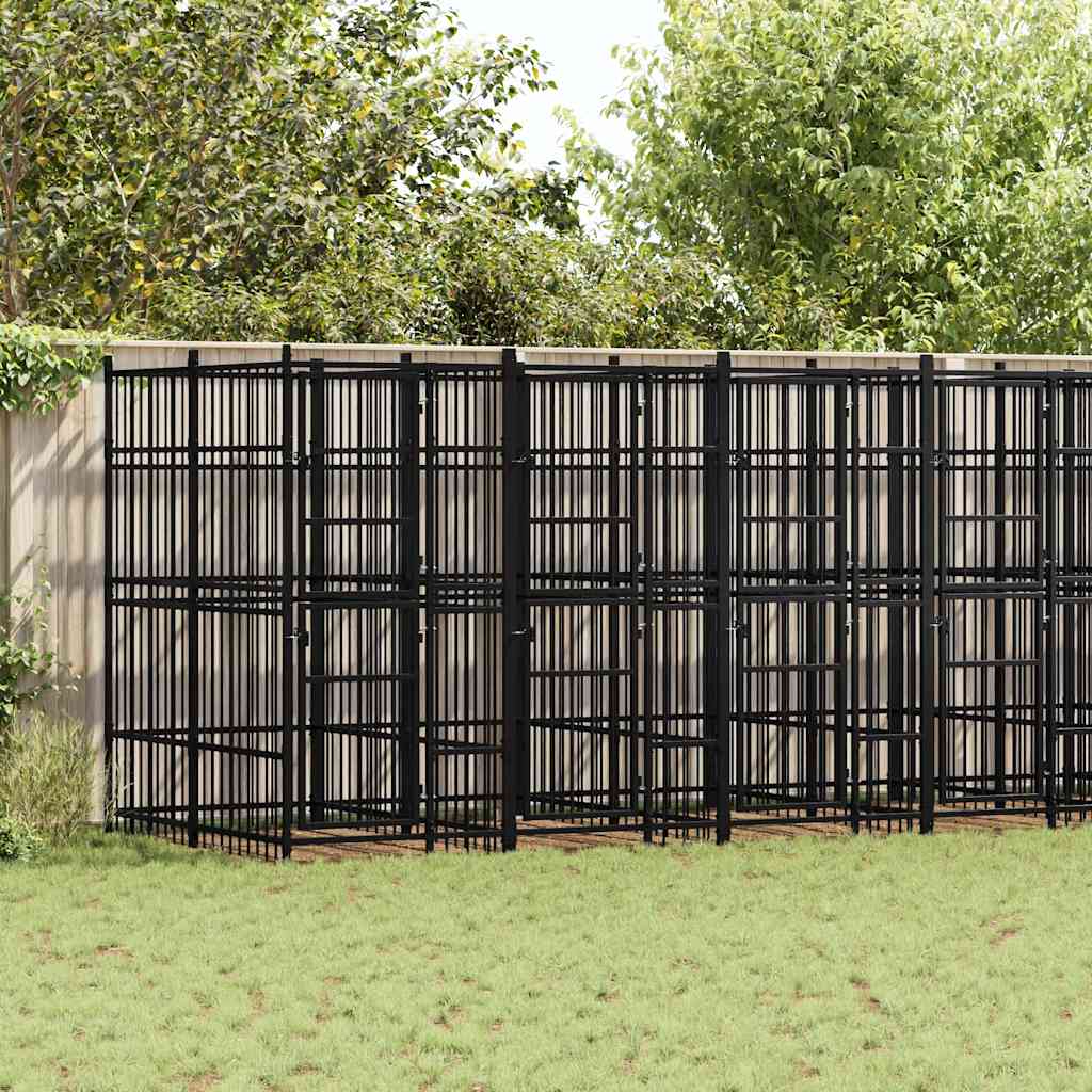 Hondenkennel 12,9 m² staal is nu te koop bij PeponiXL, paradijselijk wonen!