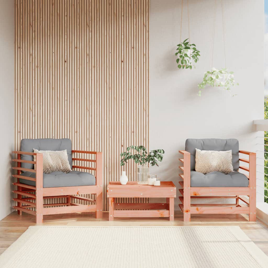 Tuinstoelen 2 st met kussens massief douglashout is nu te koop bij PeponiXL, paradijselijk wonen!