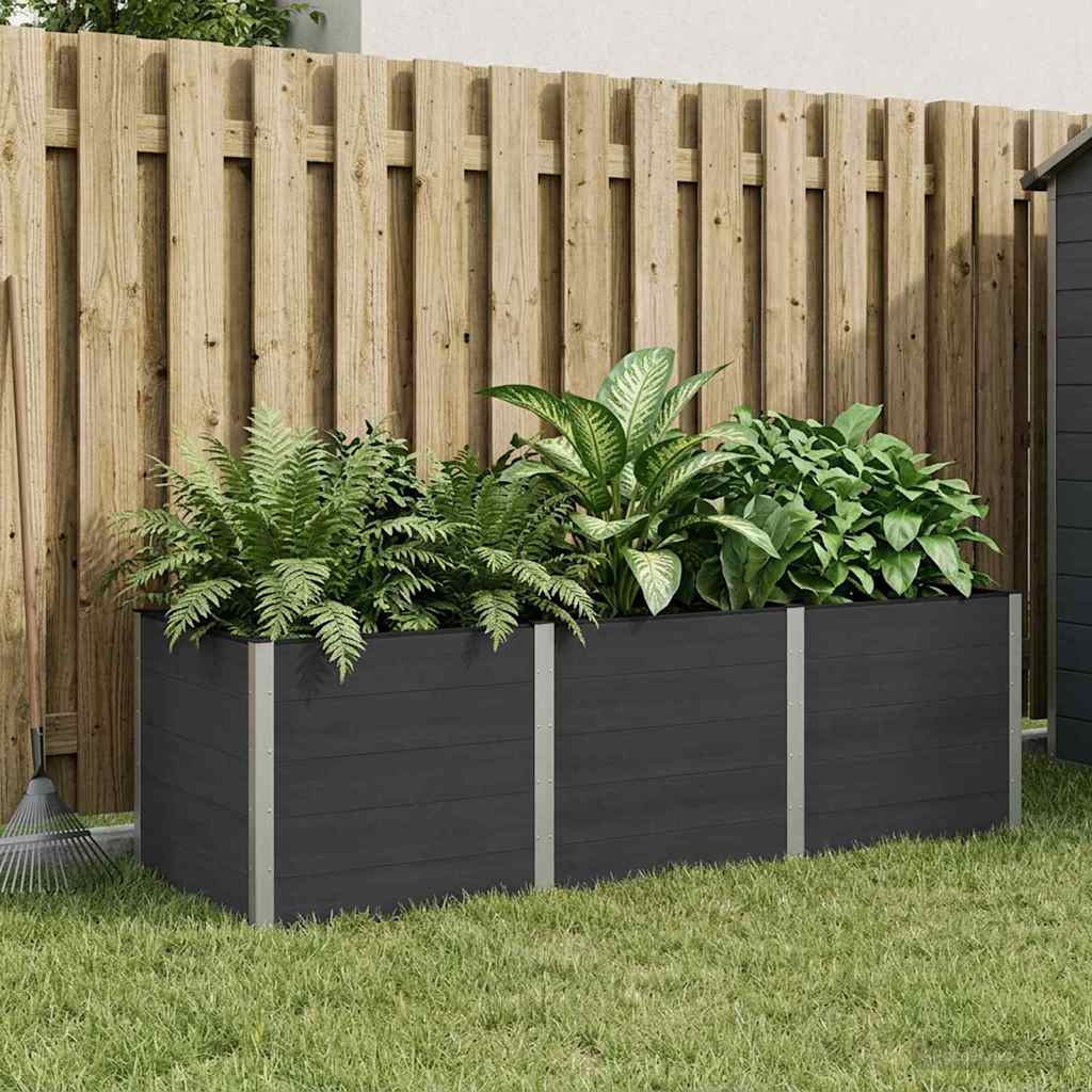 Verhoogde plantenbak Zwart 300 x 100 x 91 cm is nu te koop bij PeponiXL, paradijselijk wonen!
