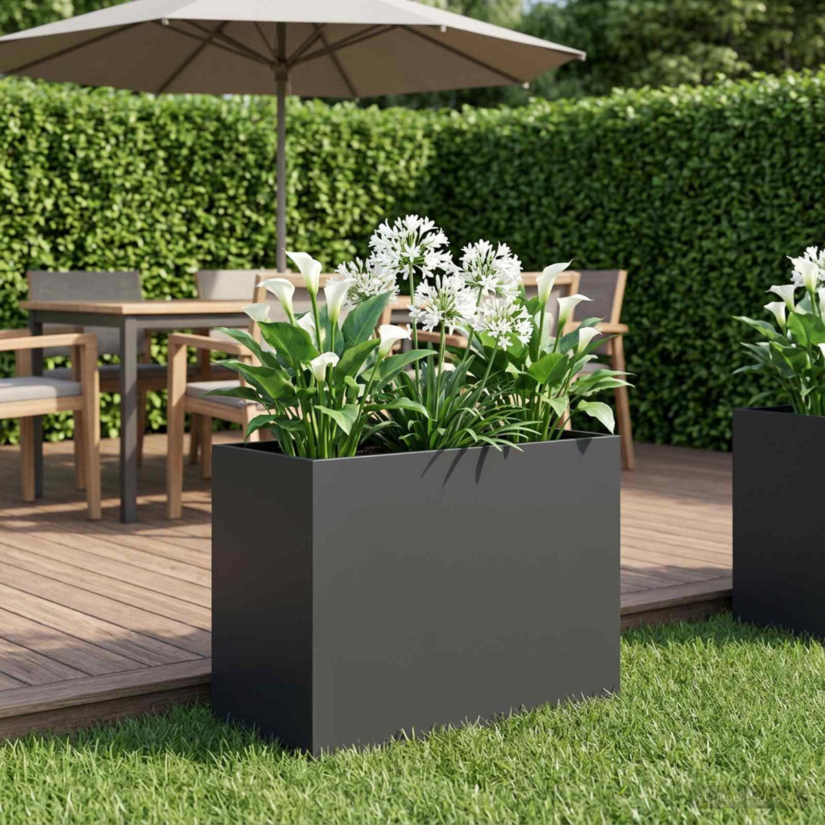 Plantenbak Zwart 60 x 30 x 50 cm Koudgewalst staal is nu te koop bij PeponiXL, paradijselijk wonen!