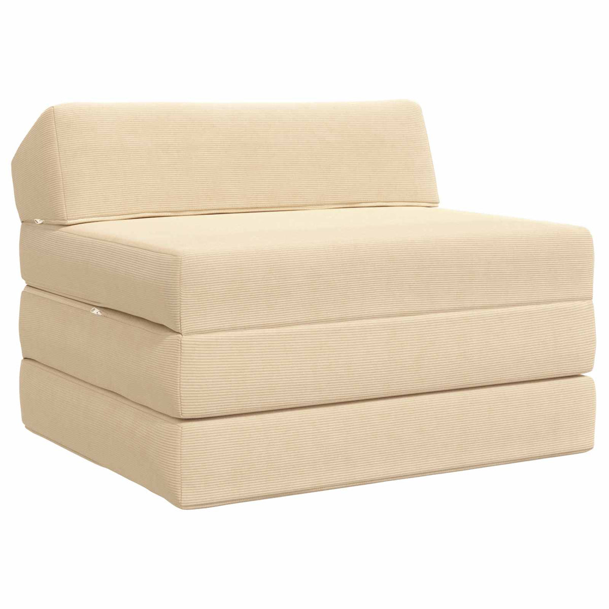 Vouwbare Bankbed Crèmekleurig 200 x 70 x 10 cm Katoen Stof is nu te koop bij PeponiXL, paradijselijk wonen!