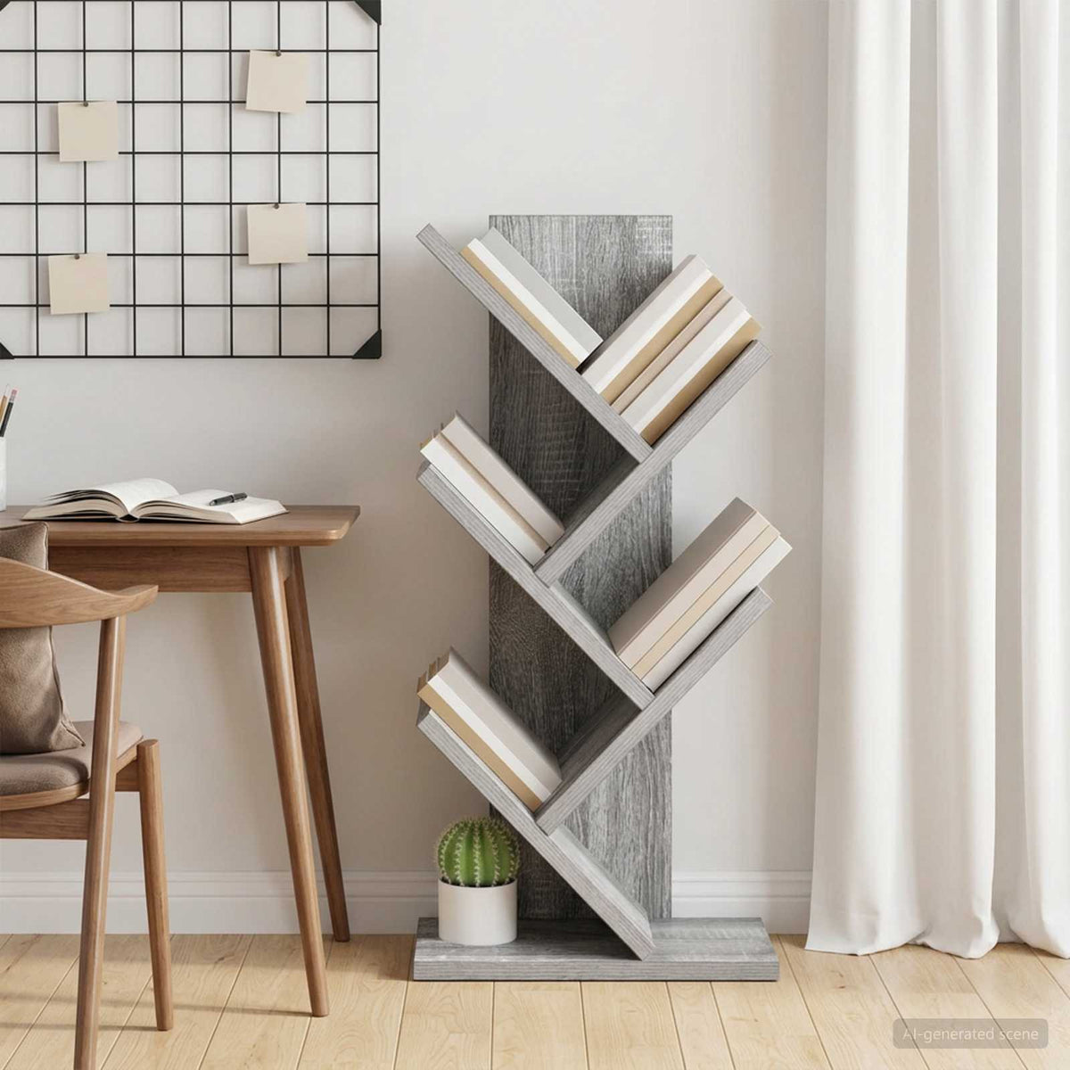 Boekenkast in de vorm van een boom 4-vaks 30 x 18 x 60 cm is nu te koop bij PeponiXL, paradijselijk wonen!