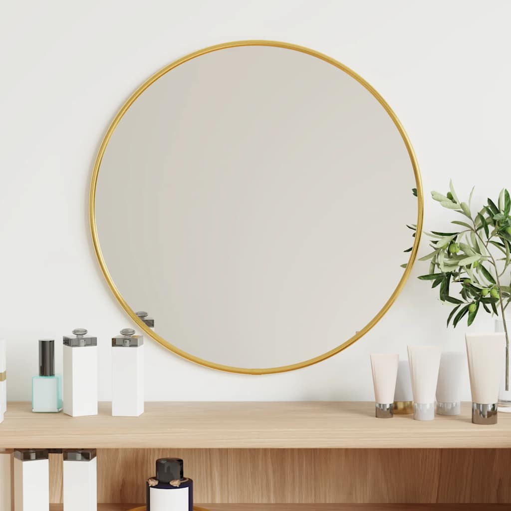 Wandspiegel rond Ø40 cm goudkleurig is nu te koop bij PeponiXL, paradijselijk wonen!