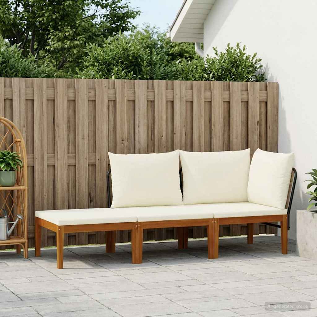 3 pcs Massief acaciahout & touw Naturel is nu te koop bij PeponiXL, paradijselijk wonen!