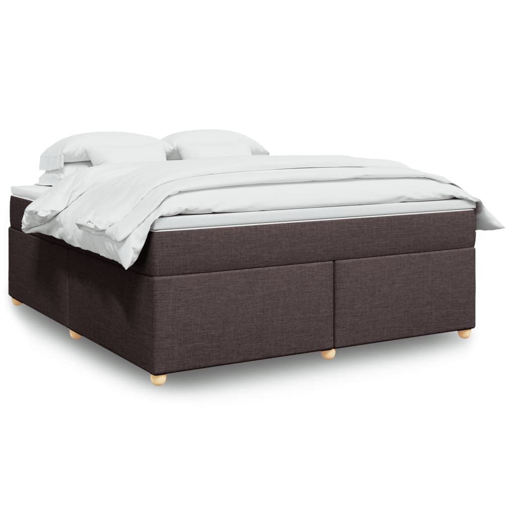 Boxspring met matras stof donkerbruin 180x200 cm is nu te koop bij PeponiXL, paradijselijk wonen!