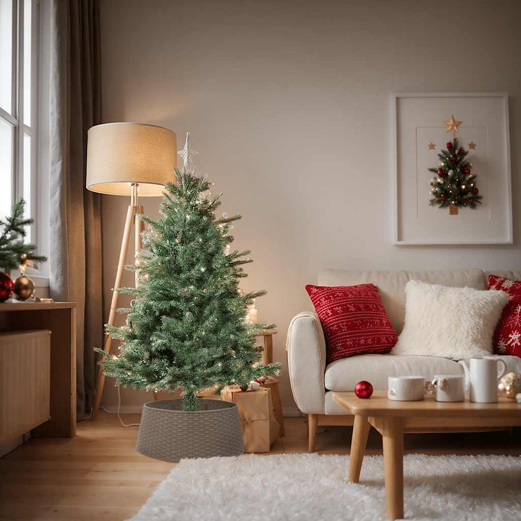 Kerstboomrok Ø65x23 cm kunststof bruin is nu te koop bij PeponiXL, paradijselijk wonen!