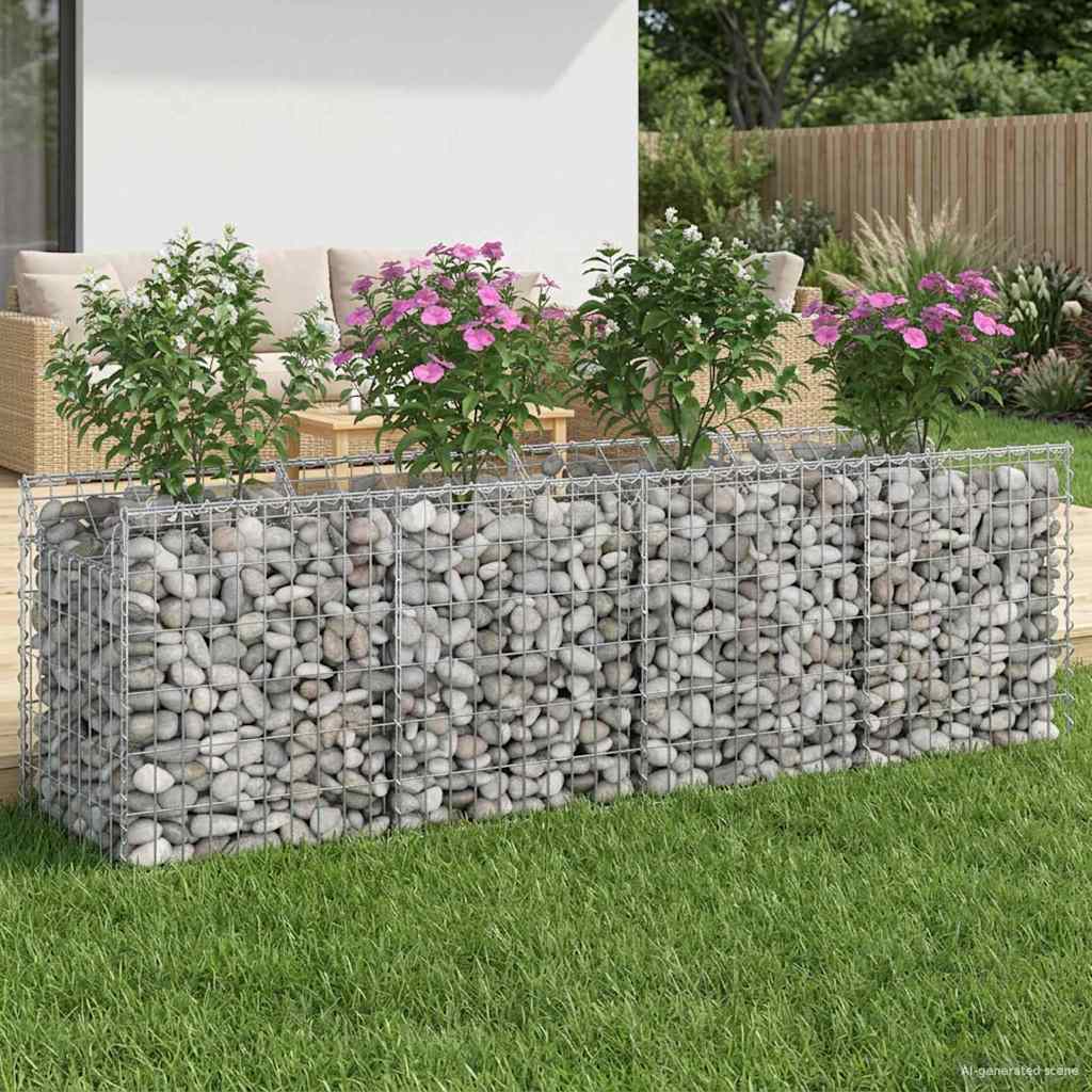 Gabion Verhoogd Bed Zilverkleurig is nu te koop bij PeponiXL, paradijselijk wonen!