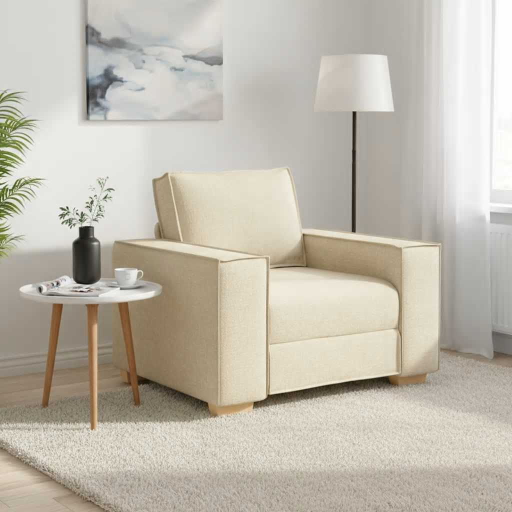 Sofa Stoel Crème 100x78x84 cm Stof is nu te koop bij PeponiXL, paradijselijk wonen!
