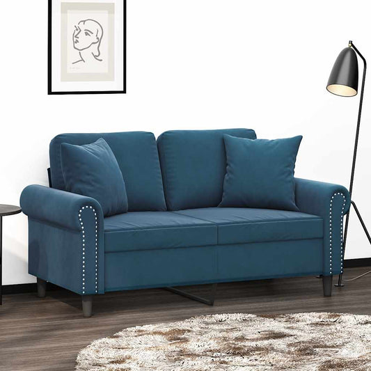 Sierkussens 2 st 40x40 cm fluweel blauw is nu te koop bij PeponiXL, paradijselijk wonen!