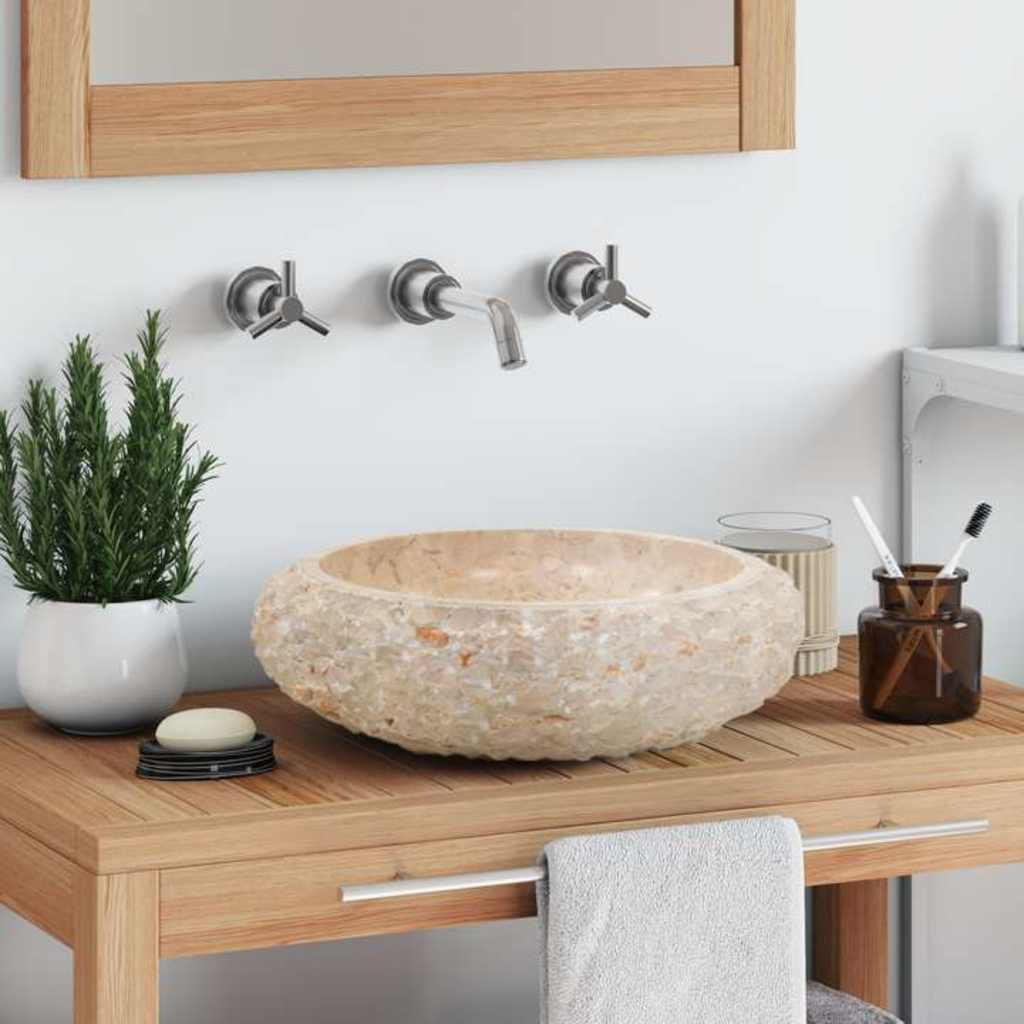 Gootsteen 40x12 cm marmer crème is nu te koop bij PeponiXL, paradijselijk wonen!