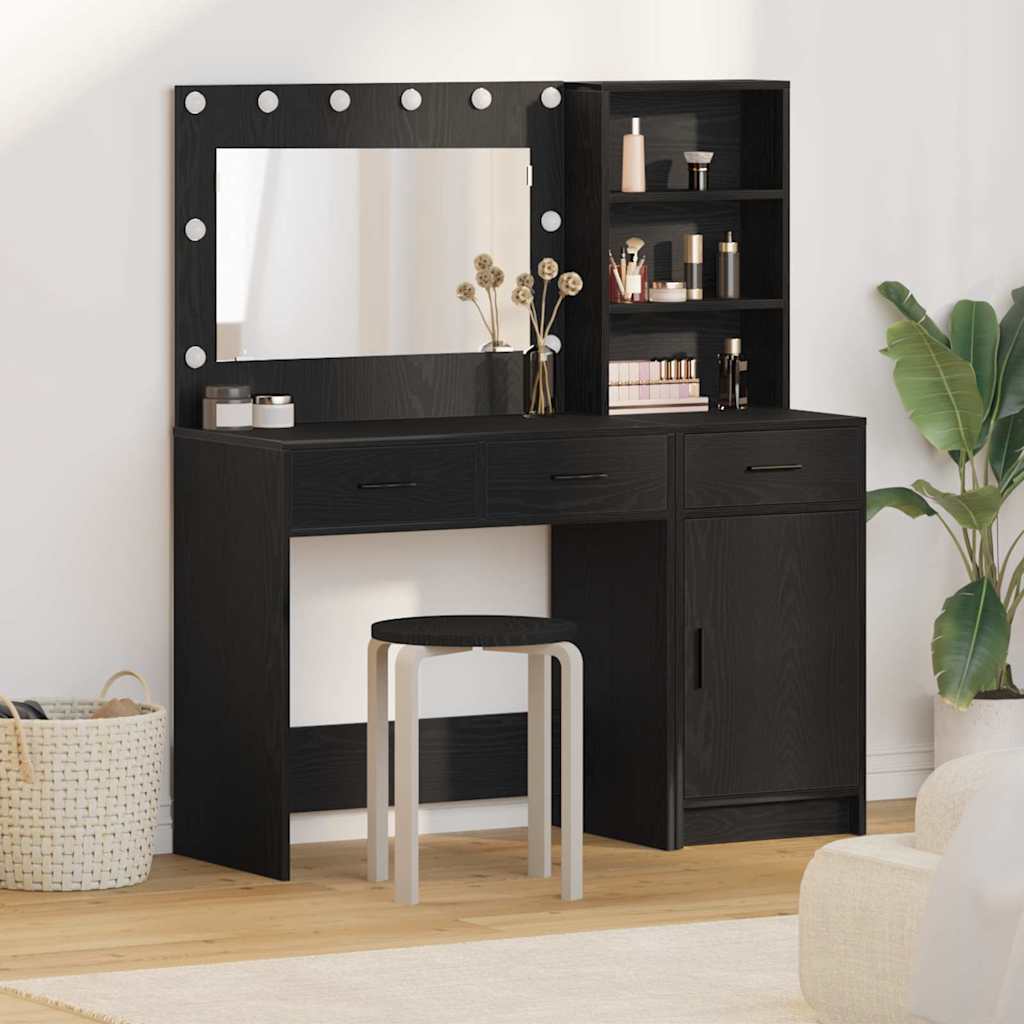 Plafondtafel met spiegellichten 2 pcs Zwart Bewerkt hout is nu te koop bij PeponiXL, paradijselijk wonen!