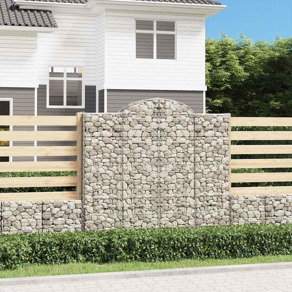 Schanskorven 9 st gewelfd 200x50x180/200 cm ijzer is nu te koop bij PeponiXL, paradijselijk wonen!