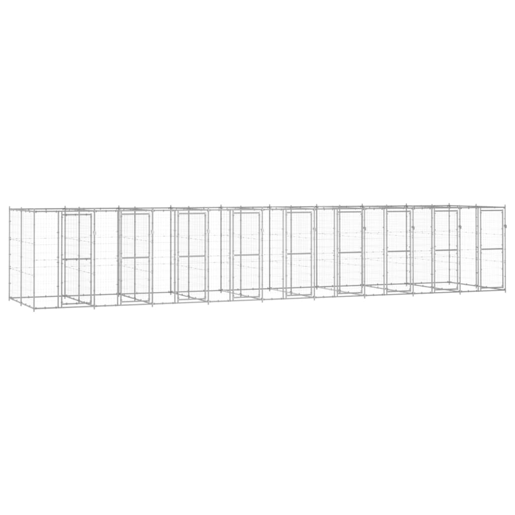 Hondenkennel 21,78 m² gegalvaniseerd staal is nu te koop bij PeponiXL, paradijselijk wonen!