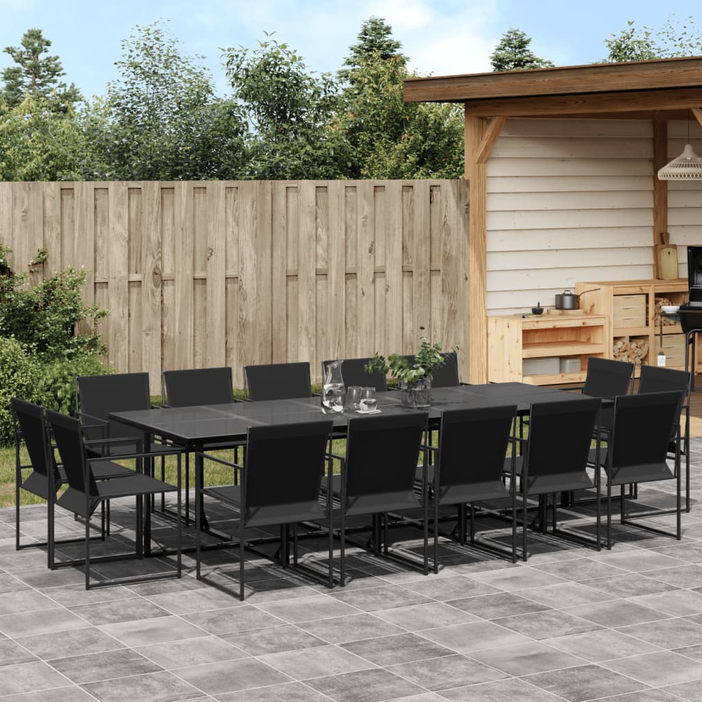 15-delige Tuinset textileen zwart is nu te koop bij PeponiXL, paradijselijk wonen!