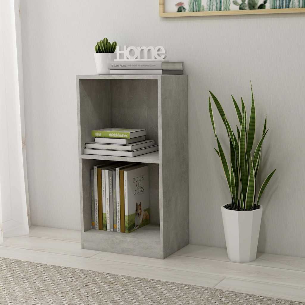 Boekenkast 40x24x75 cm bewerkt hout betongrijs is nu te koop bij PeponiXL, paradijselijk wonen!