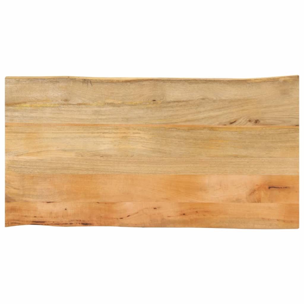 Tafelblad met natuurlijke rand 100x60x2,5 cm massief mangohout is nu te koop bij PeponiXL, paradijselijk wonen!