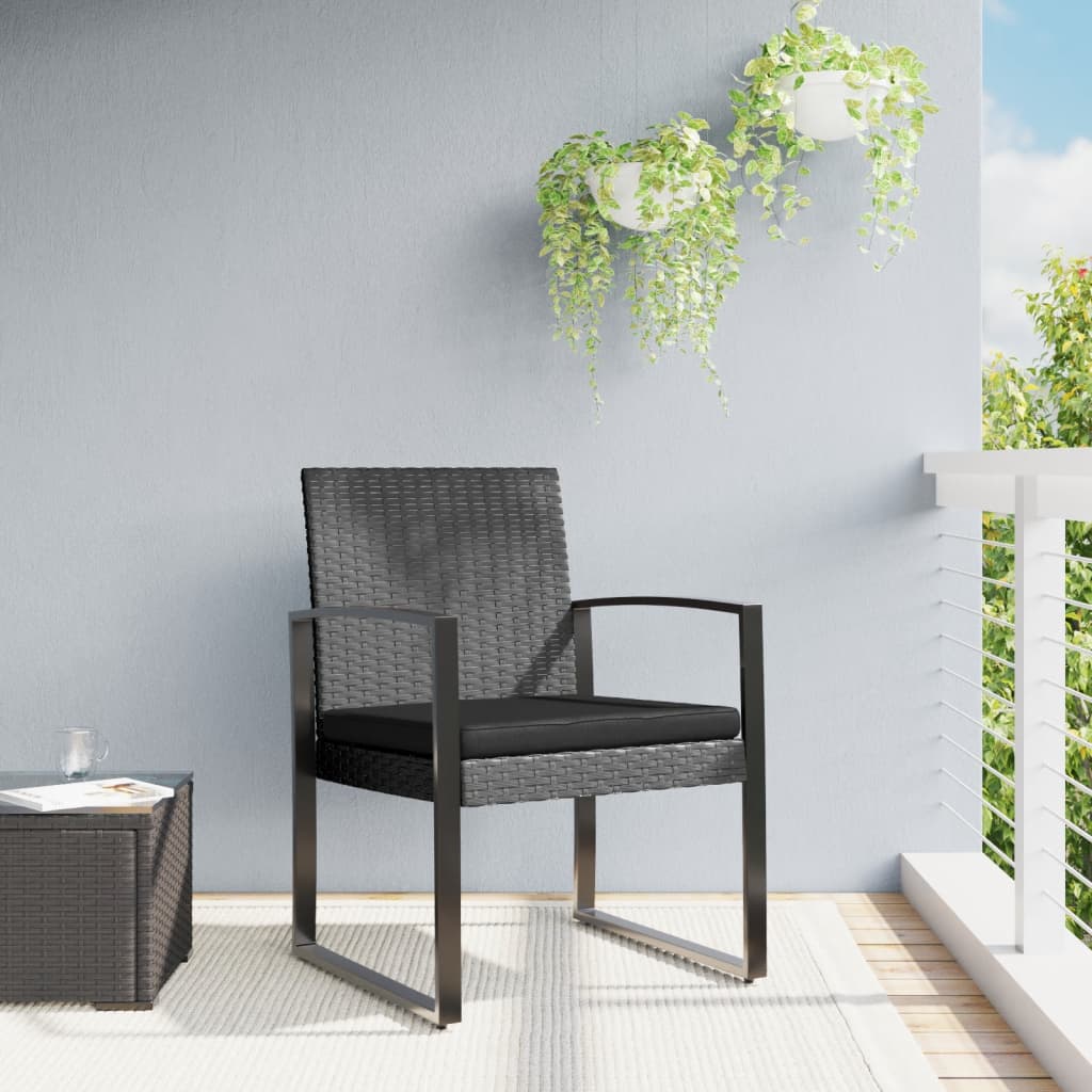 Tuinstoelen 2 st polypropeen rattan donkergrijs is nu te koop bij PeponiXL, paradijselijk wonen!