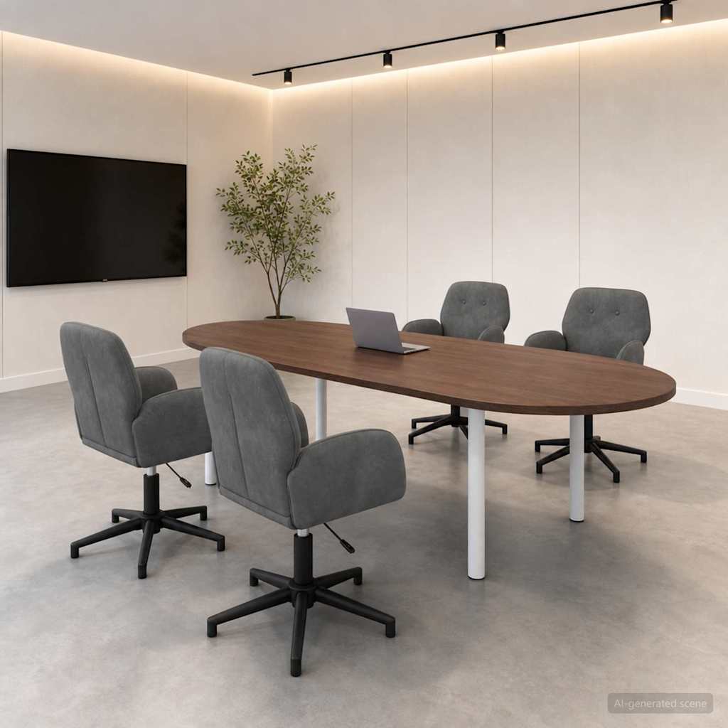 Draaiende Bureaustoelen 4 st 54 x 55 x 90 cm Donkergrijs is nu te koop bij PeponiXL, paradijselijk wonen!