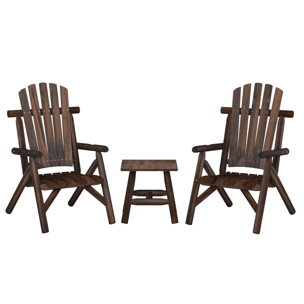 3-delige Loungeset massief vurenhout is nu te koop bij PeponiXL, paradijselijk wonen!