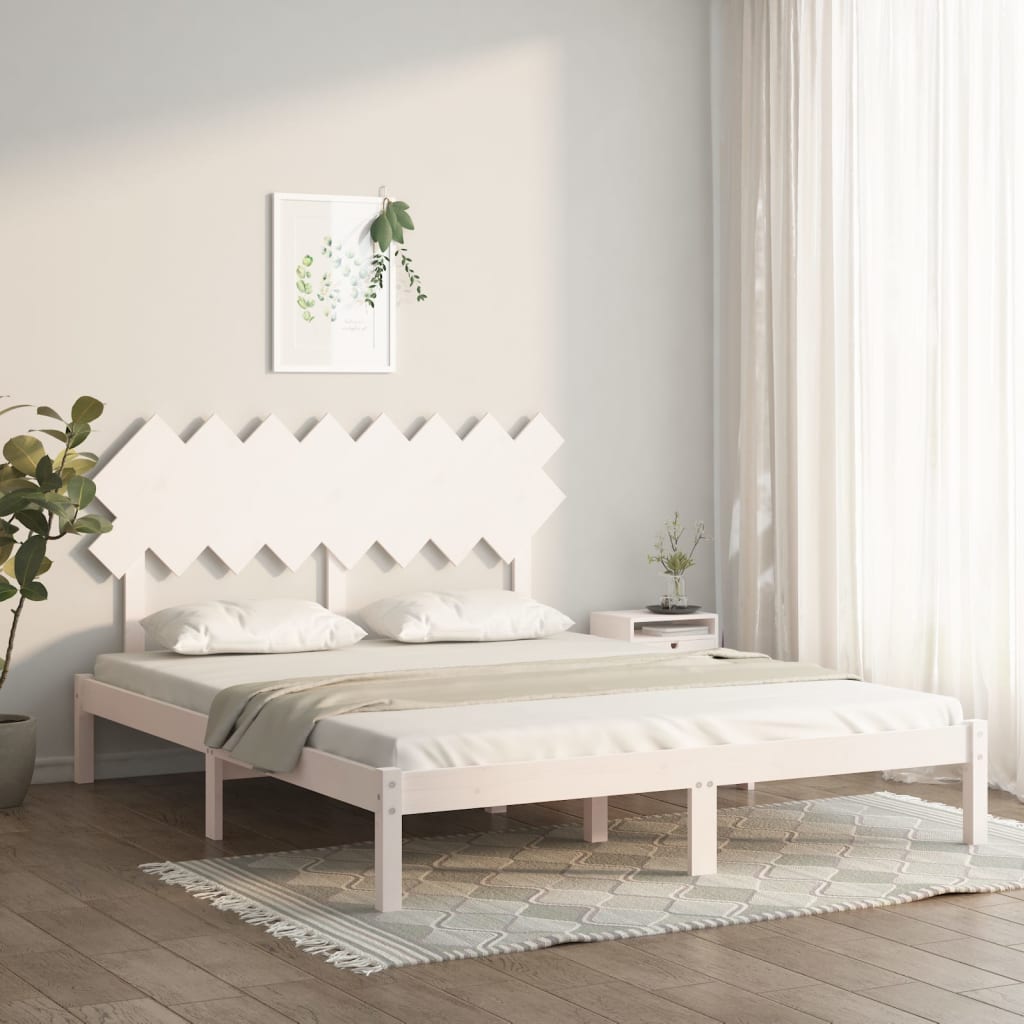 Bedframe massief hout wit 160x200 cm is nu te koop bij PeponiXL, paradijselijk wonen!