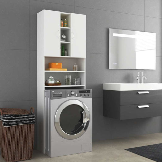 Wasmachinekast 64x25,5x190 cm wit is nu te koop bij PeponiXL, paradijselijk wonen!