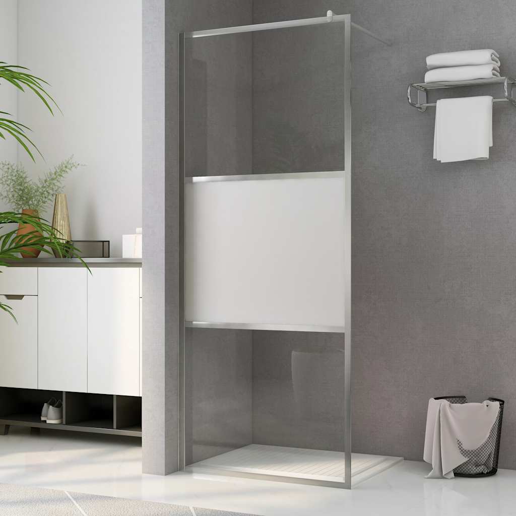Inloopdouchewand halfmat 90x195 cm ESG-glas is nu te koop bij PeponiXL, paradijselijk wonen!