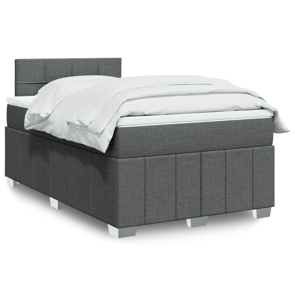 Boxspring met matras stof donkergrijs 120x190 cm is nu te koop bij PeponiXL, paradijselijk wonen!