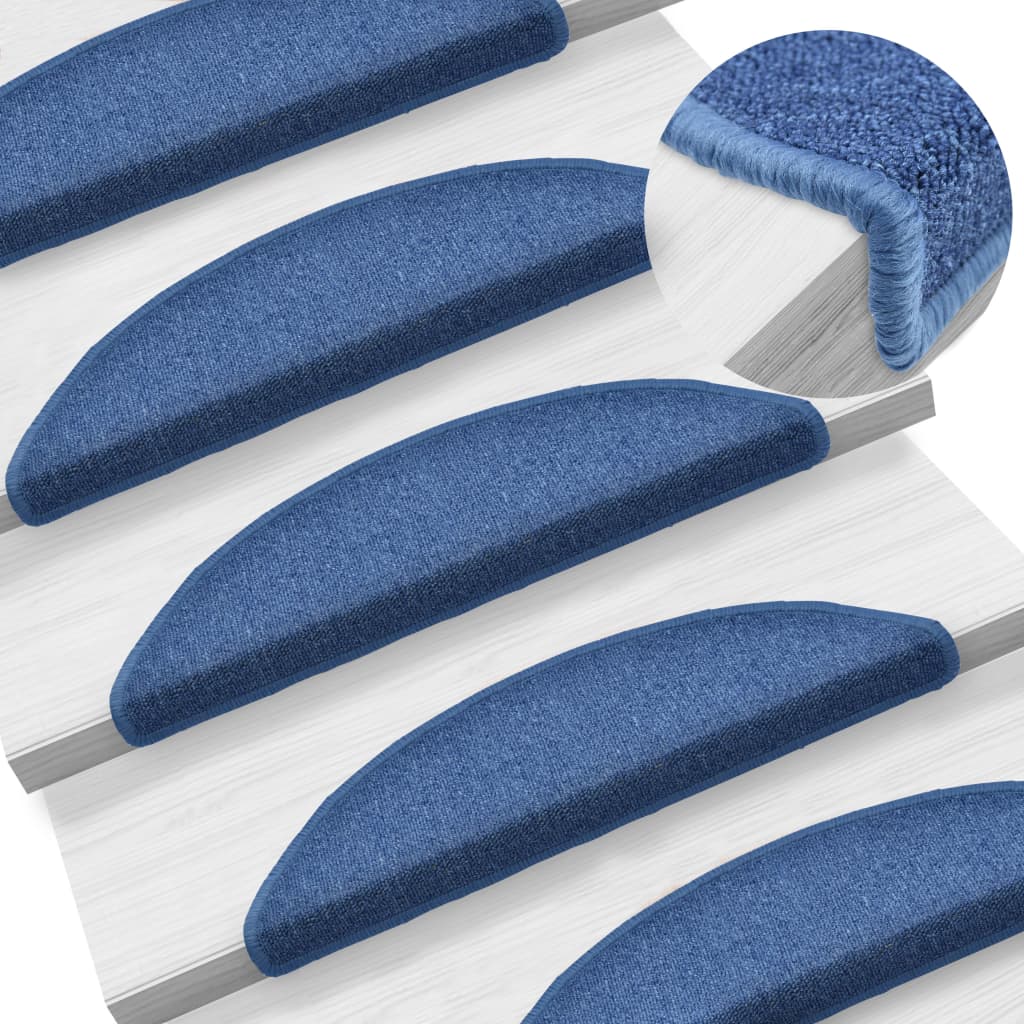 Trapmatten 10 st 56x17x3 cm Blauw Halfrond is nu te koop bij PeponiXL, paradijselijk wonen!