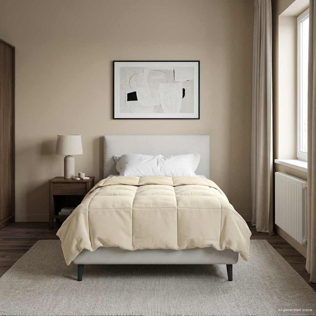 Zomer Dekbed Gekwilt Crème 140 x 220 cm Microfiber is nu te koop bij PeponiXL, paradijselijk wonen!