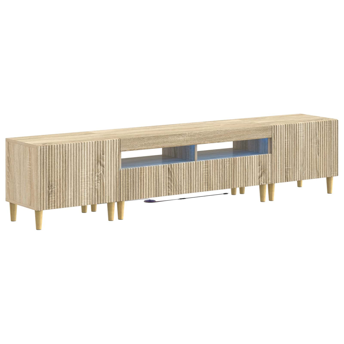 5-delige LED TV-kast Sonoma Eiken Bewerkt hout is nu te koop bij PeponiXL, paradijselijk wonen!