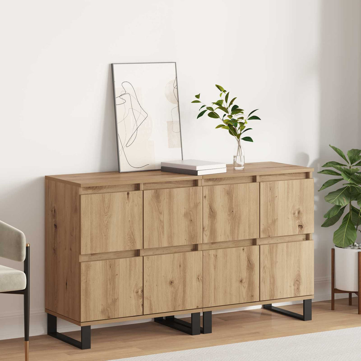 Dressoir 2 pcs Artisan Eiken 60 x 35 x 70 cm is nu te koop bij PeponiXL, paradijselijk wonen!