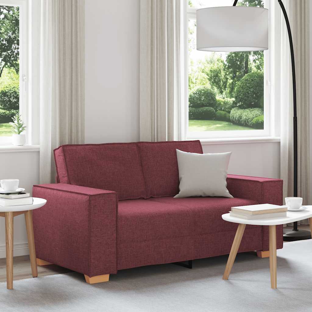 2-zitsbank Wijnrood 160x78x84 cm Stof is nu te koop bij PeponiXL, paradijselijk wonen!
