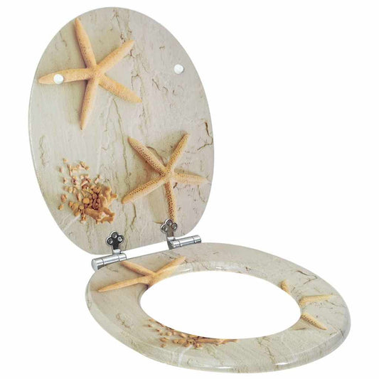 Zachte sluit toiletbril Geel en Wit 44 x 38 cm MDF-plaat is nu te koop bij PeponiXL, paradijselijk wonen!