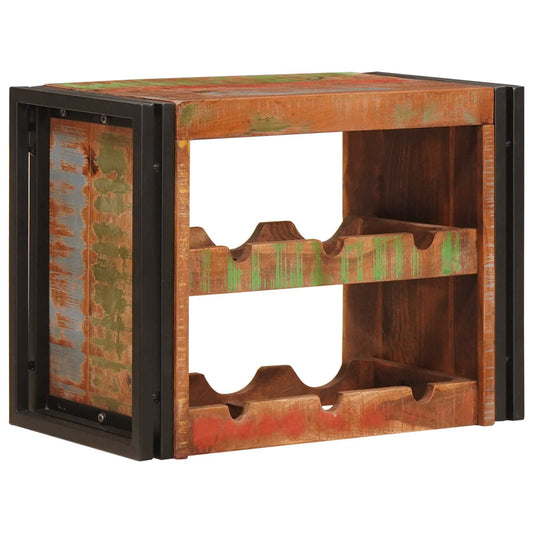 Wijnrek Bruin 60 x 45 x 33 cm Massief gerecycled hout is nu te koop bij PeponiXL, paradijselijk wonen!