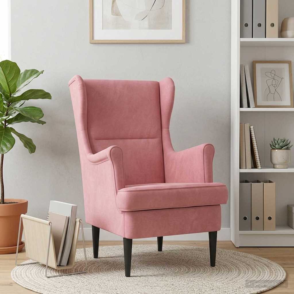 Fauteuil Roze Fluweel is nu te koop bij PeponiXL, paradijselijk wonen!