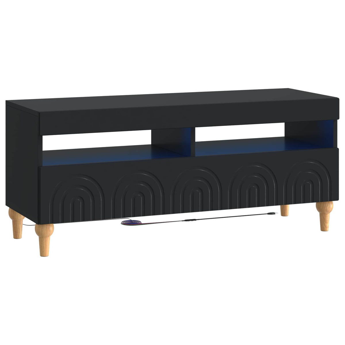 LED tv-meubel Zwart Bewerkt hout is nu te koop bij PeponiXL, paradijselijk wonen!