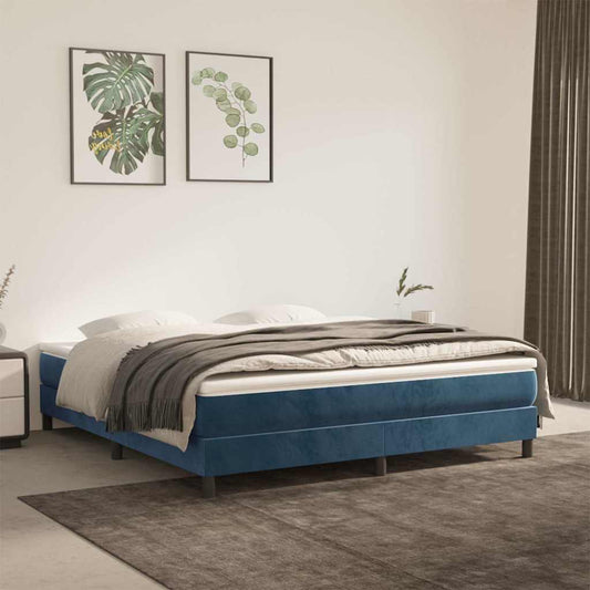 Pocketveringmatras medium 160x220x20 cm fluweel donkerblauw is nu te koop bij PeponiXL, paradijselijk wonen!