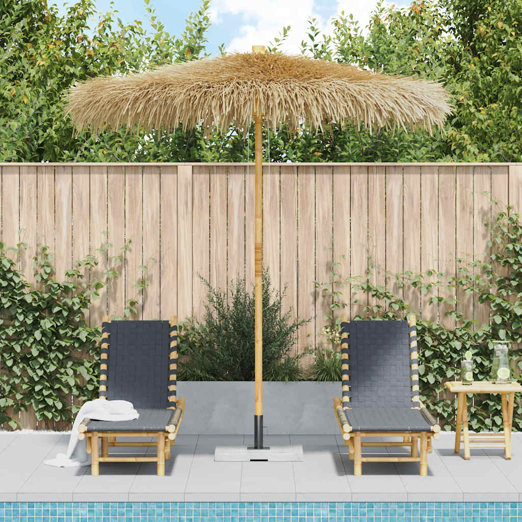 Parasol van bamboe met dak van bananenbladeren 270 cm is nu te koop bij PeponiXL, paradijselijk wonen!