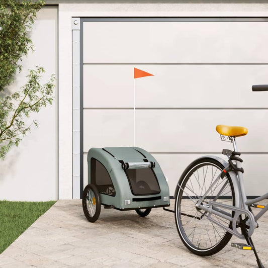 Hondenfietstrailer oxford stof en ijzer grijs is nu te koop bij PeponiXL, paradijselijk wonen!