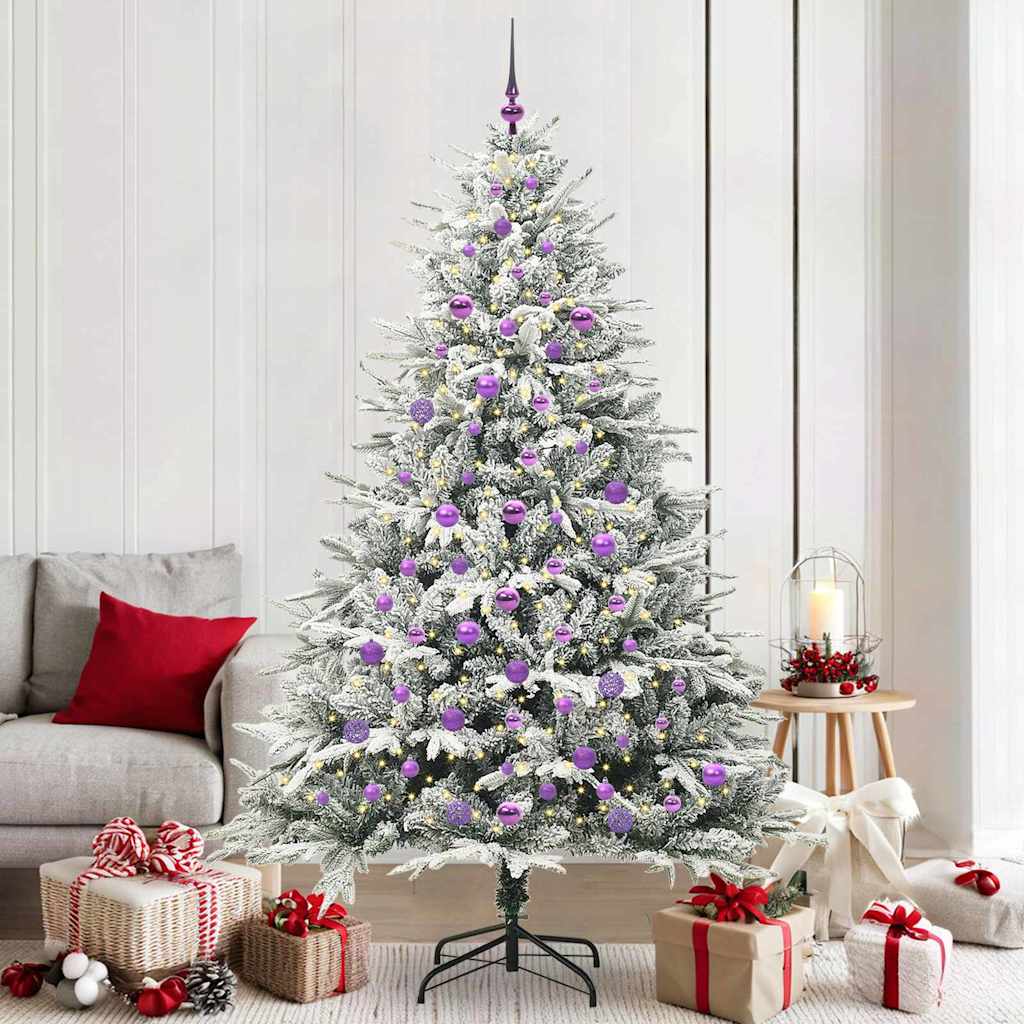 Artificial Pre-lit Kerstboom met Ballenset Groen 210 cm is nu te koop bij PeponiXL, paradijselijk wonen!