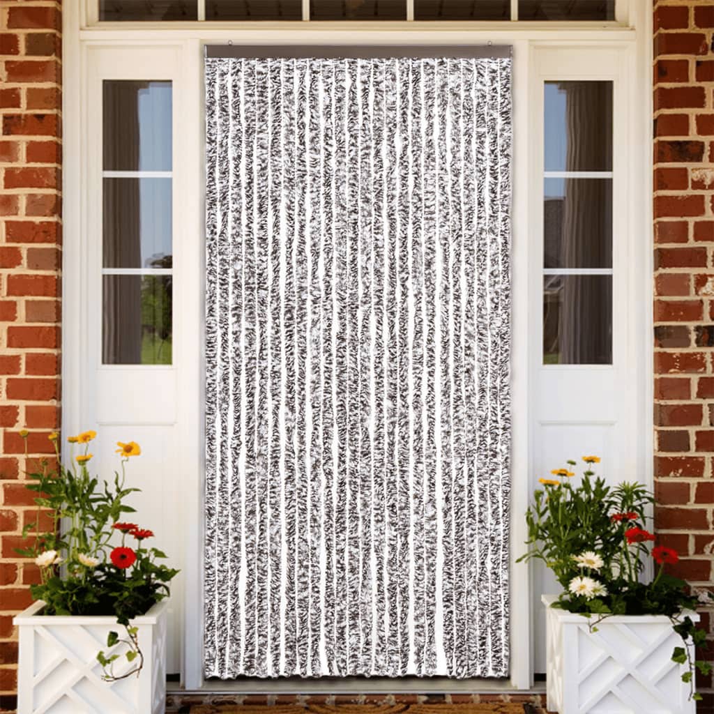 Vliegengordijn 100x220 cm chenille bruin en beige is nu te koop bij PeponiXL, paradijselijk wonen!