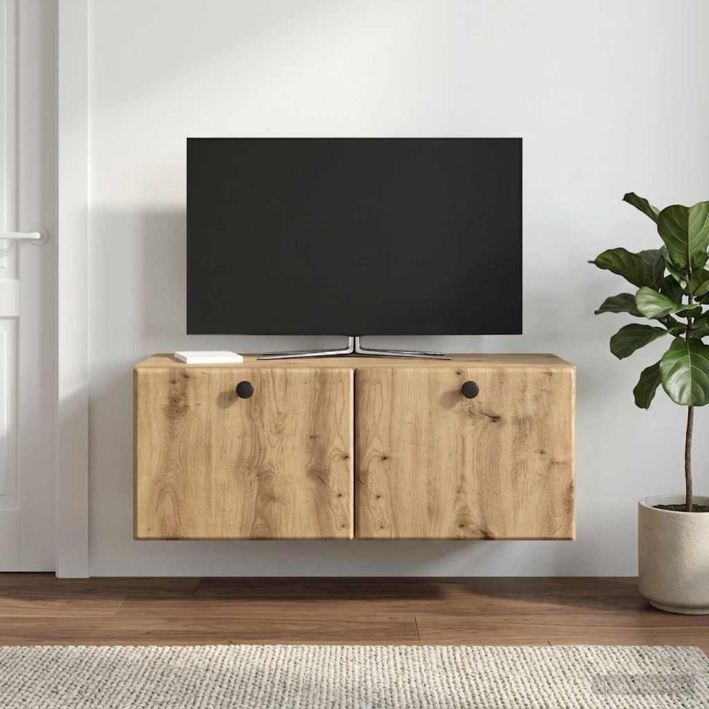 Wandbeugel TV-kast Artisanaal eiken 78,5 x 31 x 30 cm is nu te koop bij PeponiXL, paradijselijk wonen!