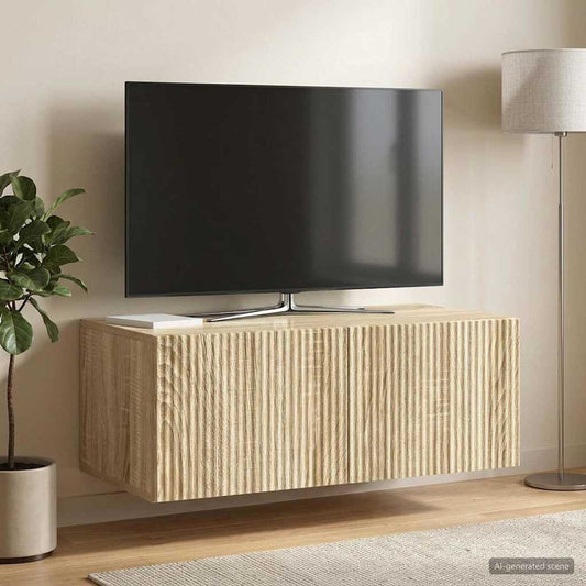 Wandbeugel TV-kast Sonoma Eiken 78,5 x 41 x 30 cm Bewerkt hout is nu te koop bij PeponiXL, paradijselijk wonen!